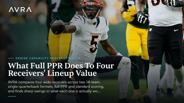 Tee Higgins, featured in What Full PPR Does To Four Receivers' Lineup Value